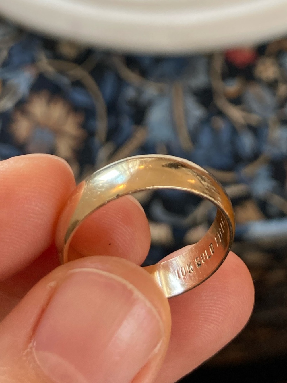 Antique 10K Gold-Filled Cigar Band Ring Signed Clark & Coombs